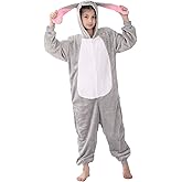 Flannel Animal Costume Onesie Kids Halloween Costumes for Girls Boys One Piece Easter Cosplay