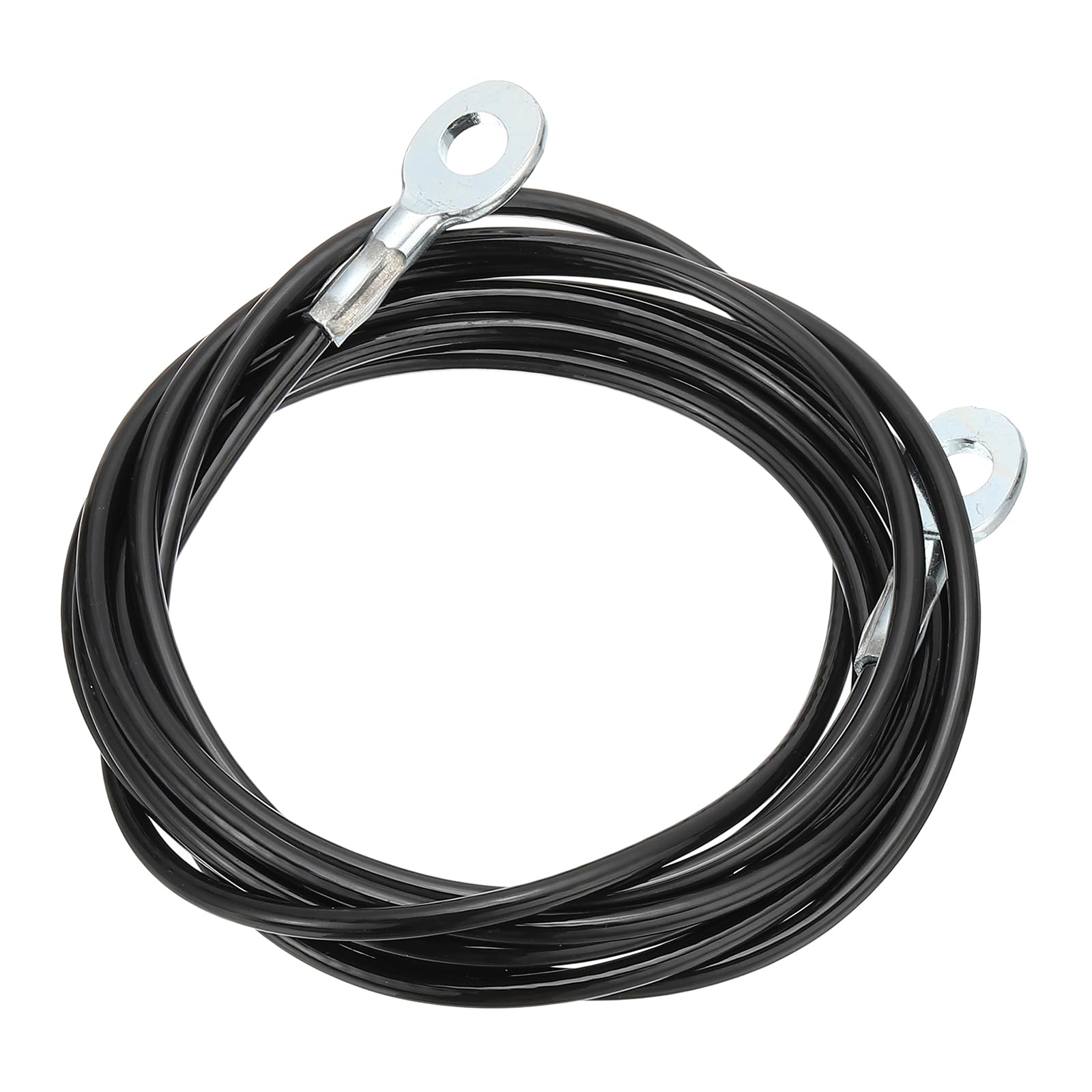 PATIKIL Pulley Cable, Adjustable Fitness Cable Pulley System Replacement Thick 4mm Heavy Gym Cable Pulley Attachment for Home Cable, Black (C-3m)