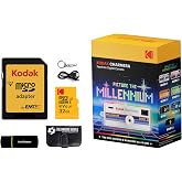Kodak Charmera Millennium Key Chain Digital Camera (Random Style Blind Box) with 32 GB Micro SDHC Card and Reader, Memory Card Wallet Bundle
