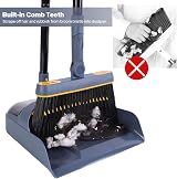 JEHONN Dustpan and Brush Set Long Handled 138CM 180° Swivel, Comb Teeth view 5