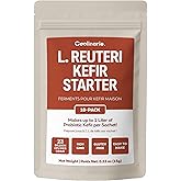 Coolinario L Reuteri Kefir Starter (10-Pack, 1.5g Sachets) Live Probiotic Cultures for Homemade Kefir | Smooth, Creamy & Tang