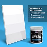 Zieler Premium White Acrylic Gesso Primer 500ml High Opacity Matt Finish view 2