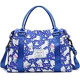 Travel Duffle Bag Weekender Overnight Bag Gym Tote with Dry and Wet Separated Pocket for Women Girls Shoulder Workout Duffel Bag Water Resistant (Rainbow Cats)