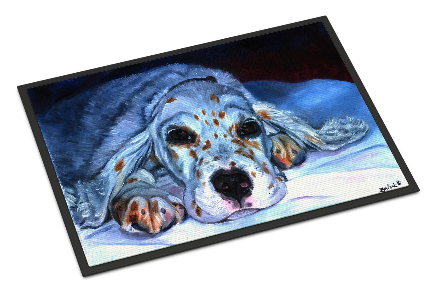 Caroline's Treasures 7330MAT English Setter Pup Indoor or Outdoor Mat, 18 x 27, Multicolor