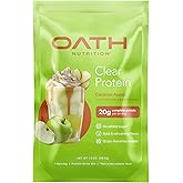 Oath Nutrition Clear Whey Isolate Protein Powder, Caramel Apple, 20g Complete Protein per Serving, No Added Sugar, Grass-Fed, Single Serving (6 Count)