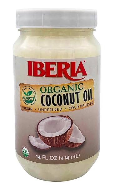 IBERIA ORGANIC VIRGIN UNREFINED COCONUT OIL, 14 OUNCE