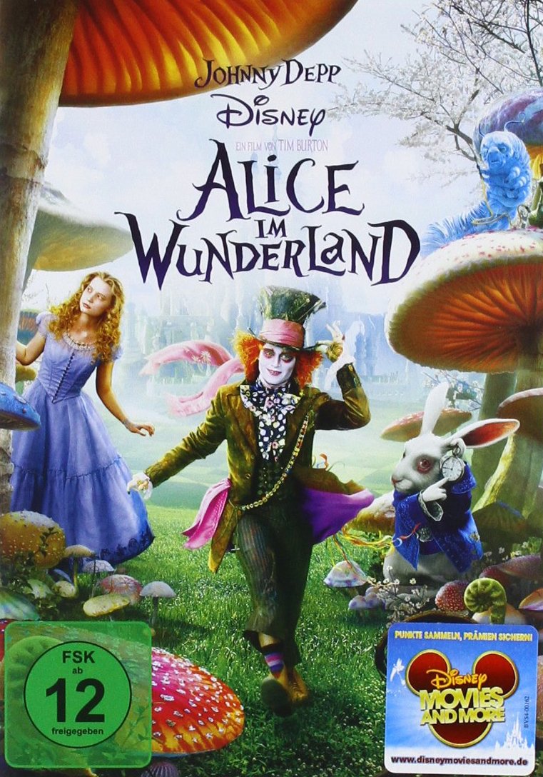 Alice Im Wunderland Amazon De Mia Wasikowska Johnny Depp Helena Bonham Carter Crispin Glover Anne Hathaway Christopher Lee Tim Burton Mia Wasikowska Johnny Depp Dvd Blu Ray