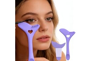 2-Pack Skin-Friendly Eyeliner Stencil & Tool (Dual Sizes/Shapes) - Eyeliner Guide, Mascara Shield, Cat Eye Tool, Makeup for B