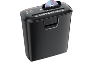 Bonsaii Paper Shredder for Home Use, 8-Sheet StripCut Home Office Shredder, CD/Credit Card Shredder Machine with Overheat Pro