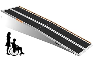 GARDHOM Portable Ramp 10FT, Anti-Slip Aluminum Folding Handicap Ramp Wheel Chair Ramp for Home Steps Wheelchair Ramps for Home Entrance Threshold Doorways Stairs Curbs Scooter