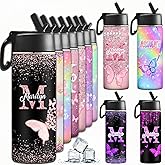 VIPOPSA Custom Girls Insulated Water Bottle,Kids School Customized Water Bottle With Straw Lid Gifts For Girls Boys Woman Man
