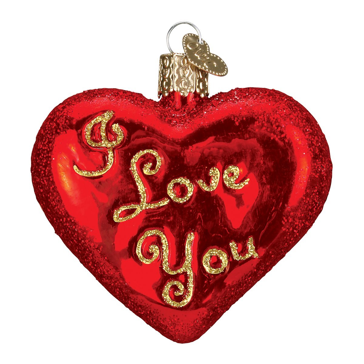 Old World Christmas Assortment of Hearts Glass Blown Ornaments for Christmas Tree I love you — image 1
