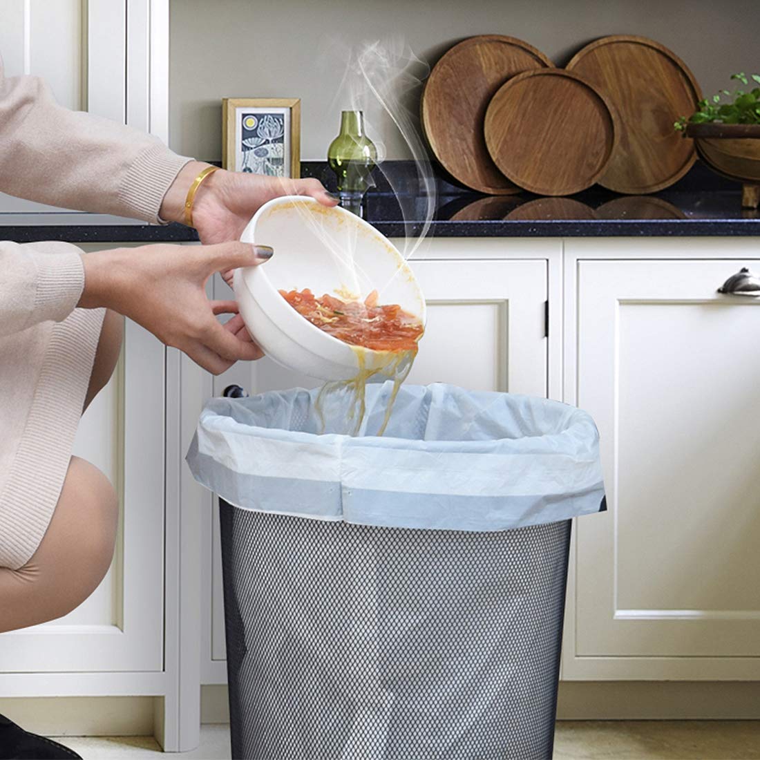 4 Gallon Small Trash Bags Drawstring, Bath Bedroom Kitchen Garbage Bags Heavy Duty, Home Office Wastebasket Bags Unscented, 180 Counts, 17.7 X 19.7