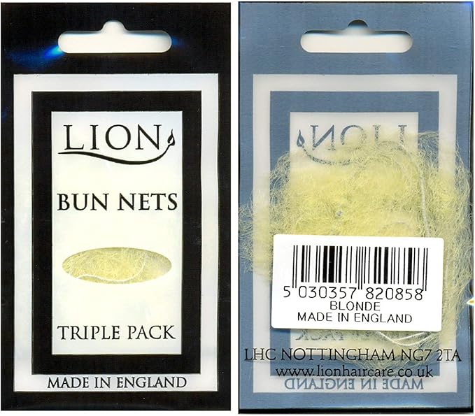 Lion Hair Bun Nets Blonde 3 in pack (10 packs) 30 nets in total