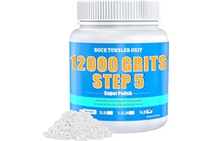 Rock Tumbler Polish – 12000 Grit Aluminum Oxide for Final Finish, Step 5 Polishing Grit for Rocks, Gems, Glass & Jewelry Maki