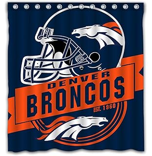 Amazon Com Potteroy Denver Broncos Team Design Shower Curtain