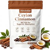 Metabolae Ceylon Cinnamon Capsules 300 Softgels (1pc) | with MCT Oil, True Cinnamon Supplements, Non-GMO &amp; Gluten Free, Easy to swallow