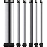 Qingsea 4MM 18AWG Power Supply Cable Kit 30cm mod Sleeve Extension Sleeved Custom mod for PSU to Motherboard PC Power Supply