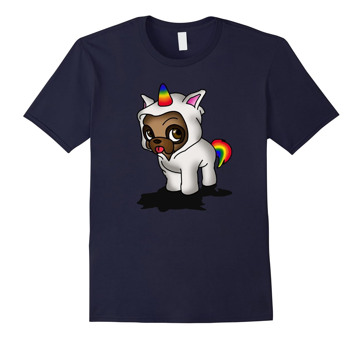 Funny Unicorn Pug Cute Dog Cosplay Costume Tshirt Tee-ANZ