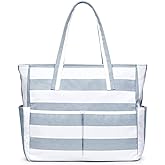 oscaurt Beach Bags for Women Large Waterproof Sandproof Beach Tote Swim Pool Bag with Zipper for Travel Vacation Essentials