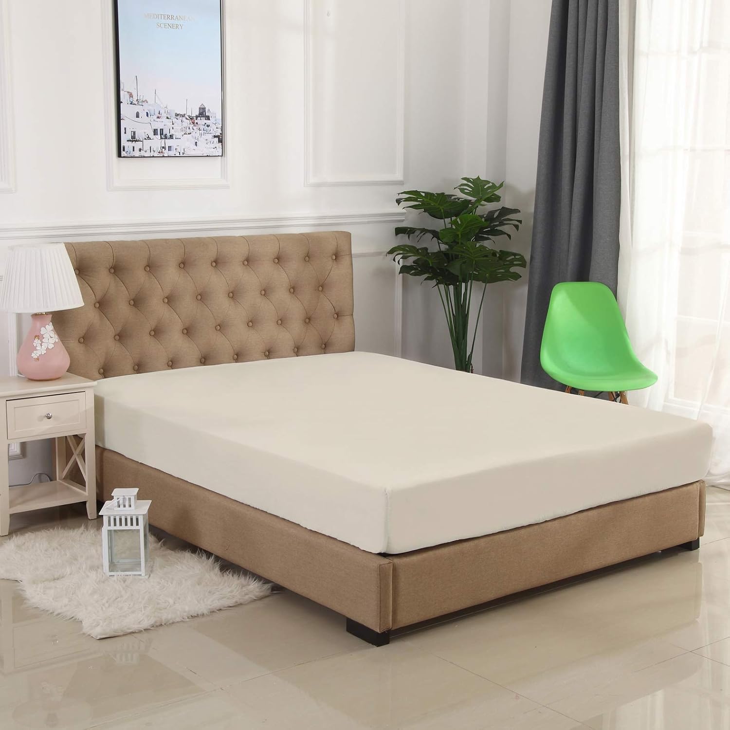 Wyndon Bamboo Home Line Full Size Fitted Sheet Extra Deep Pockets