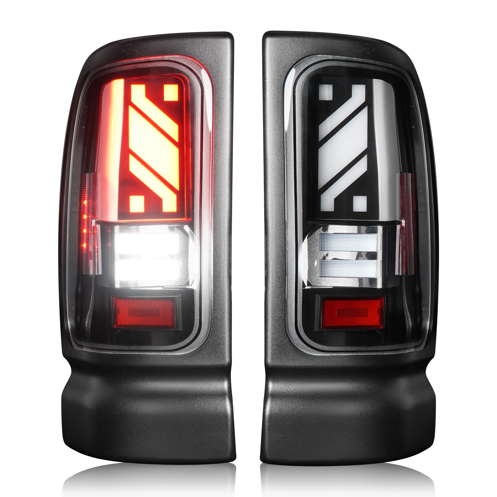 Photo 1 of Cenfeild LED Tail Lights Assembly Compatible with Ram 1500 1994-2001, for Ram 2500 3500 1994-2002, Rear Taillights and High Mount Stop Light, Clear Lens