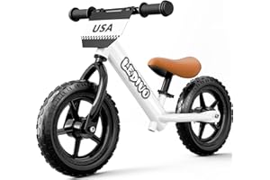 LEDIVO Toddler Balance Bike 2 Year Old, No Pedal 12 Inch Bike for Kids 24 Months to 5 Years Old, Customize Plate (3 Stickers Included), Gift Bikes for Boys Girls 2-5