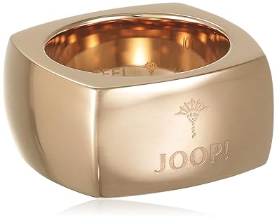 Joop! Unisex-Ring Logo Signature Edelstahl, rotgolden - JPRG10610C