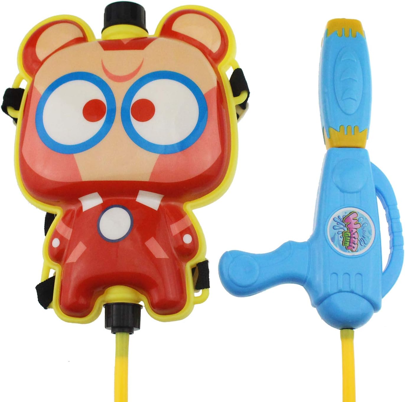 Tipmant Kids Water Blaster Squirt Gun Soaker with Cartoon Backpack Water Tank for Swimming Pool Beach Summer Water Fighting Toys (Cartoon 2)
