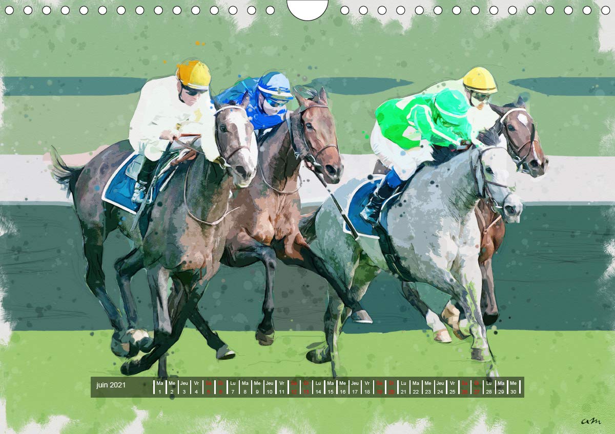 Calendrier Courses Hippiques 2023 Amazon.fr - Courses Hippiques En Tableaux (Calendrier Mural 2021 Din A4  Horizontal): Série De 12 Tableaux, Créations Originales Avec Pour Thème Les  Courses De Chevaux (Calendrier Mensuel, 14 Pages ) - Sudpastel, K.a. -  Livres