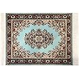 Beautiful Oriental Rug Style Mousepad, Turquoise Miniature Carpet Computer Mouse Pad, Rectangular, Non-Slip, Elegant Office Accessories