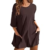 UANEO Rompers for Women Casual Oversized Athletic Jumpsuits Overalls Workout Hot Shot Tee Romper