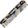 Kent OT TW 4.5" Fine Tooth Comb and Wide Tooth Comb Pocket Comb - Handmade Hair Comb for Men for Hair Combs, Beard Comb and Mustache Comb - Combs for Women and Kids, Saw Cut and Hand Polished
