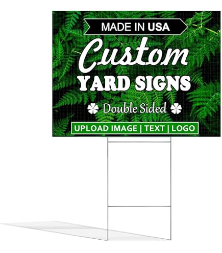 Custom Yard Sign, Double Sided Lawn Sign - 2 Pack,18x24 Inches, Personalize With...