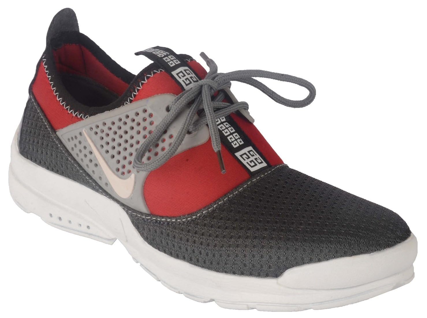 aadi men's black mesh running sport shoes