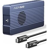 ACASIS 40Gbps M.2 NVMe SSD Enclosure with Cooling Fan | M.2 Enclosure Compatible with TB5/4/3USB4/USB3.2/3.1/3.0/2.0, TBU 405 Pro for M1 M2 Pro/Max Support 2280/2260/2242/2230