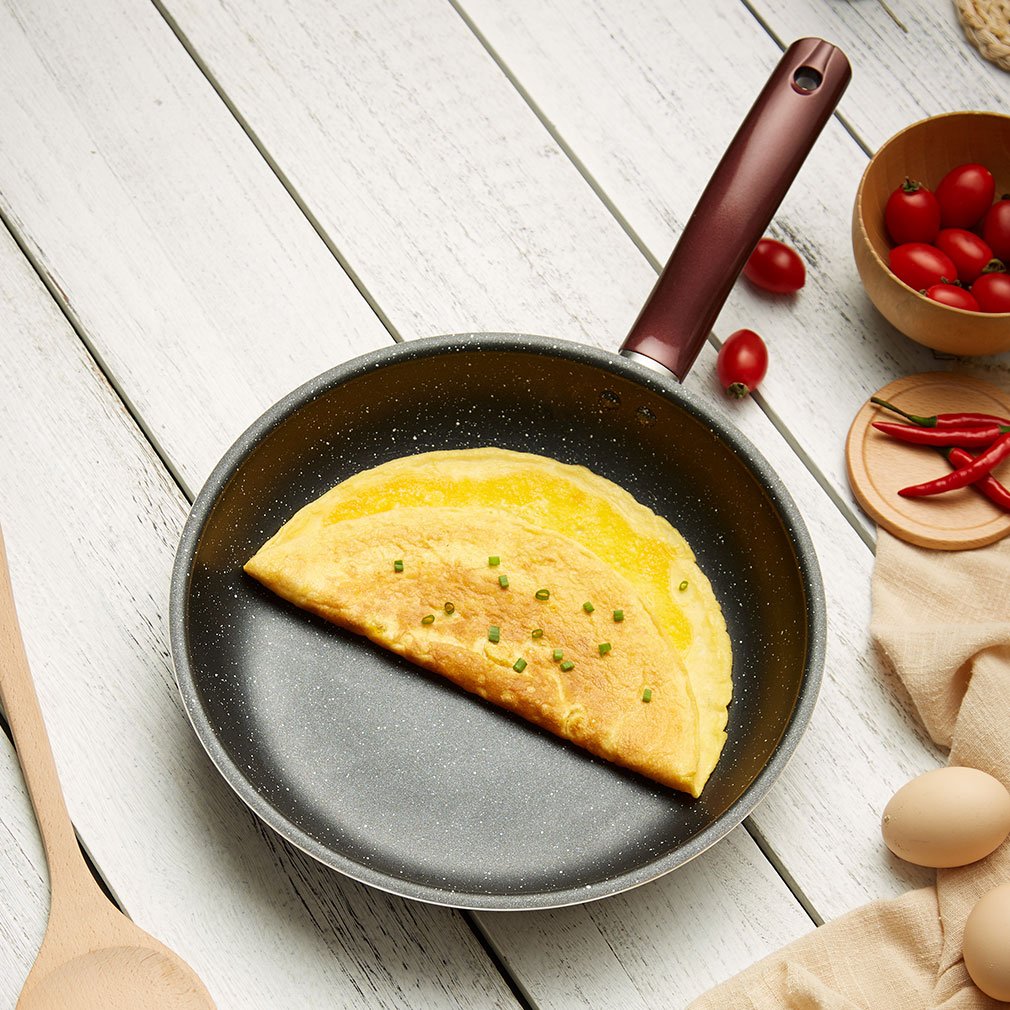 DESLON Omelet Pan Nonstick Quartz Maifan Stone Healthy Frying Pans 10.