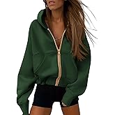 PRETTYGARDEN Hoodies for Women Sweatshirt Zip Up Hoodie Fall Fashion 2026 Trendy Long Sleeve Jackets Winter Clothing Outfits