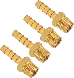 Hose Fitting, SUNGATOR Brass Hose Barb Fitting, Adapter, 1/4