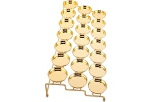 Healifty Metal Butter Lamp Holder for Indoor Use Decorative Buddhist Candle Stand for Meditation Prayer and