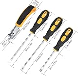 Tomoyuki 4 Pcs Upholstery Staple Remover Set Rubber Handles Heavy Duty view 2