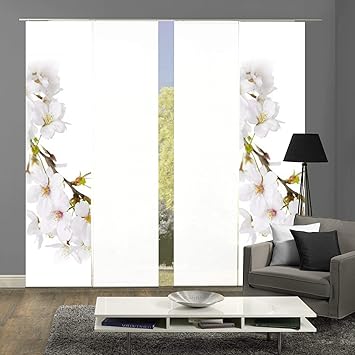 wohnfuehlidee 4er-Set Schiebegardine Birgit, Blickdicht, Höhe 245 cm, weiß