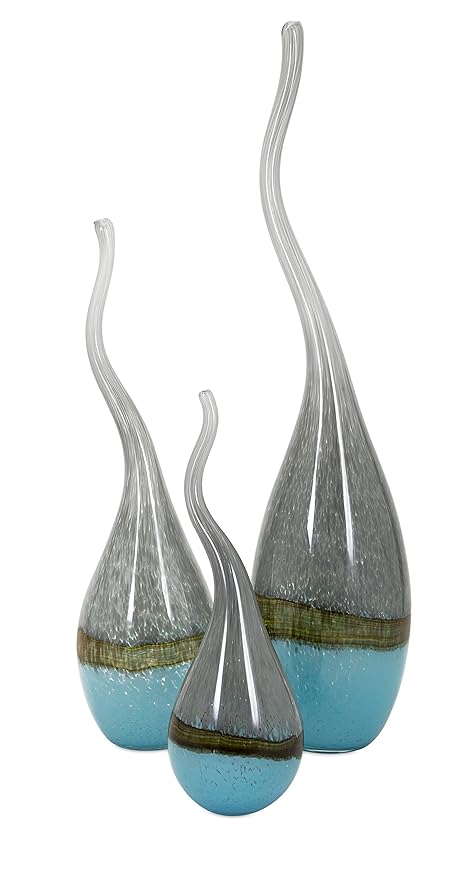 Buy Imax 47948 3 Squiggle Glass Vases Set Of Three Online At Low