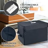 UENTIP 7 inch Vinyl Record Storage Box Black Stackable Collapsible Holds 60 view 9
