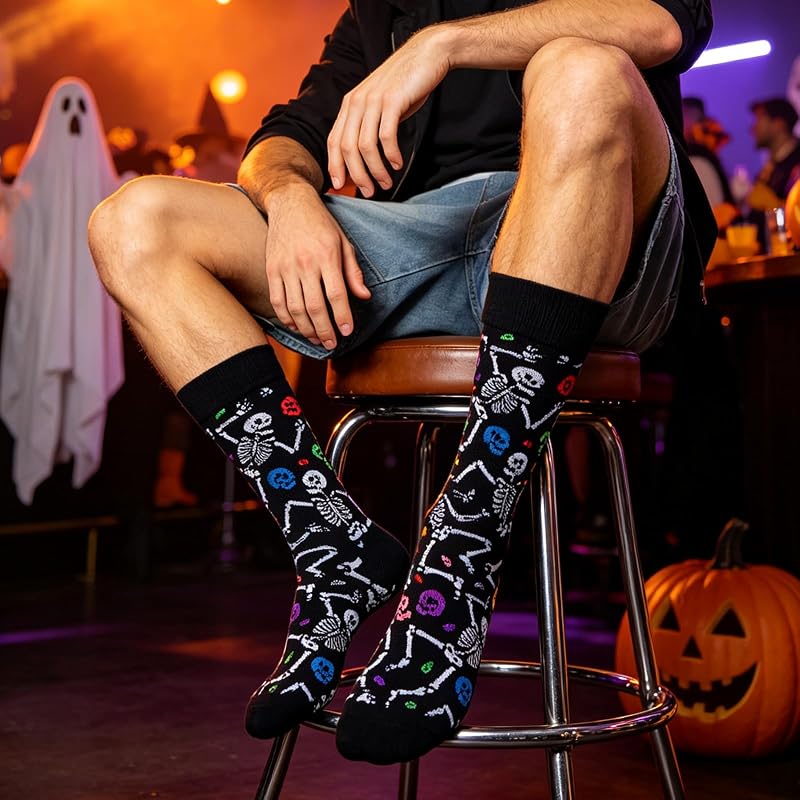 Chaussettes Halloween Homme, Chaussettes Squelette Homme — photo 7 sur 7