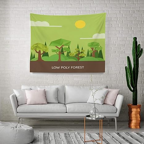 Amazon Co Jp シンプルで美しいゲーム シーン フォレスト タペストリー インテリア 多機能壁掛け マウンテン シーン 6 子供部屋 誕生日プレゼント おしゃれ 150 Cm X100 Cm ホーム キッチン
