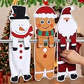 Newwiee 3 Pcs Funny Christmas Hand Towels for Bathroom Gingerbread Man Santa Snowman Decorative Hanging Towels Merry Christmas Soft Absorbent Washcloth for Kitchen Holiday Xmas Winter Home Party Decor