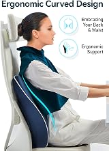Travel Ease Ergonomic Lumbar Support Cushion Memory Foam DarkBlue view 4