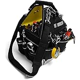 MARUTAI 10'' Small Tool Tote Bag, 43 Pockets Open Tool Bag, Tool Tote with Adjustable Straps and Waterproof, Tool Organizer Fits in All Cars/Trucks/Vans/Motorcycle