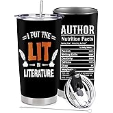 BSHELLOE Writer Gifts, Author Gifts, 20 oz Stainless Steel Vacuum Insulated Tumbler